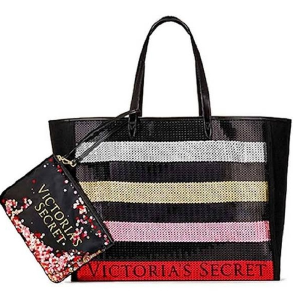 Victoria Secret bag with bling sequin pouch